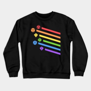 Rainbow Polyhedral Dice Set Crewneck Sweatshirt